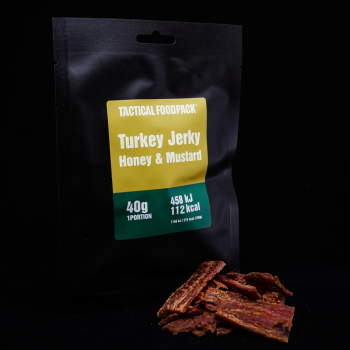 Jerky de dinde au miel et à la moutarde, 40g, Tactical Foodpack