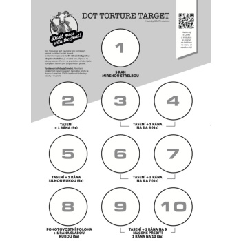 Cible de tir Dot Torture Target, GOAT Industries, 10 pcs
