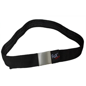 Ceinture avec poche secrète pour l'argent, noire