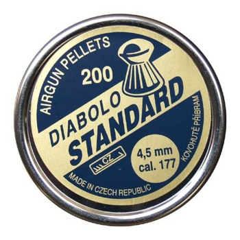 Plombs Diabolos Standard, calibre 4,5 mm (.177), 200 pièces, Kovohutě Příbram