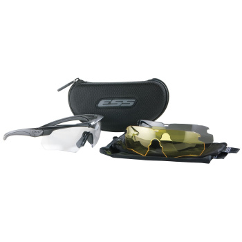 Lunettes balistiques Crossbow, monture noire, 3 verres, ESS