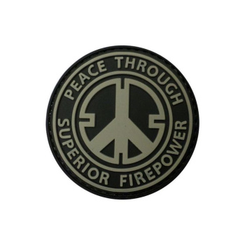 PVC patch Peace Trhough Superior Firepower