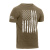 T-Shirt Distressed US Flag Athletic Fit, Rothco, coyote, 2XL