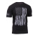 T-Shirt Distressed US Flag Athletic Fit, Rothco, noir, 2XL