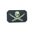PVC patch Pirate Skull, noir