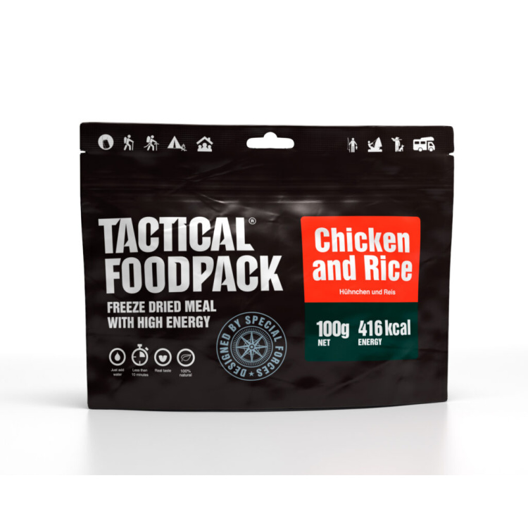 Nourriture déshydratée - riz au poulet, Tactical Foodpack