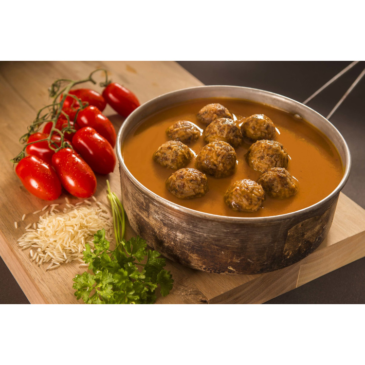 Boulettes de viande avec basmati et sauce tomate, Adventure Menu