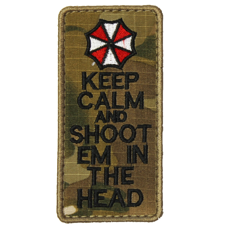 Écusson Keep Calm and shoot em in the head