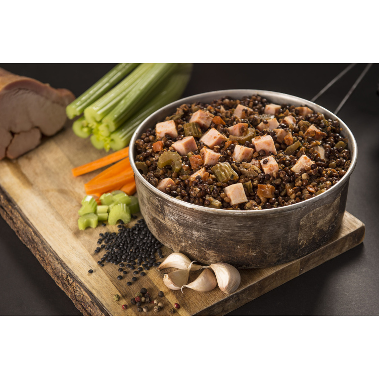 Jambon fermier au ragoût de lentilles, Adventure Menu