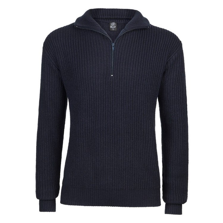 Pull homme Marine Pullover Troyer, Brandit