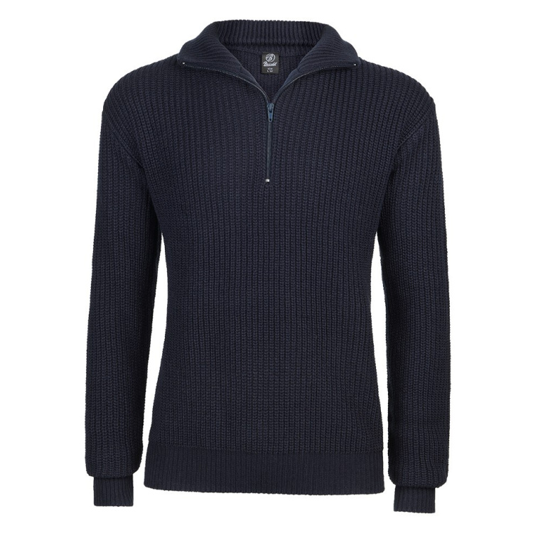 Pull homme Marine Pullover Troyer, Brandit
