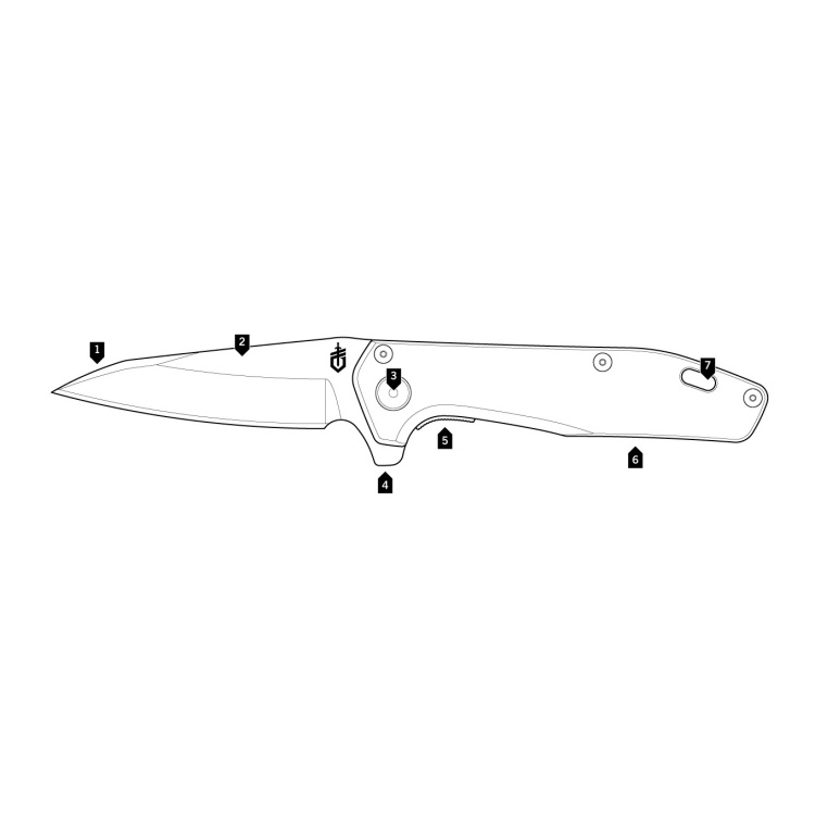 Canif Gerber Fastball FSG, GB