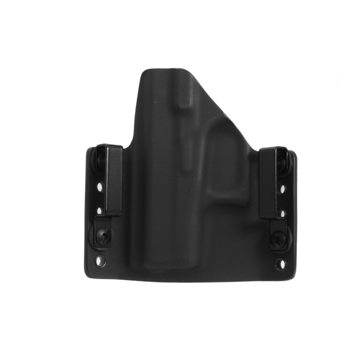 Étui Kydex pour Glock 43X, droite, demi-sweatguard, noire, passant de ceinture 40 mm, RH Holsters