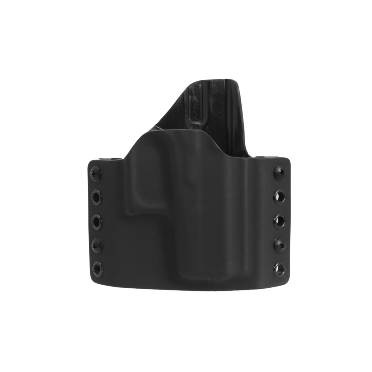 Étui Kydex pour Glock 43X, droite, demi-sweatguard, noire, passant de ceinture 40 mm, RH Holsters