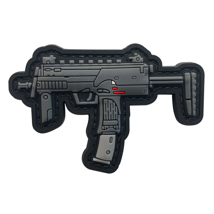 3D PVC patch velcro avec motif d'arme MP7