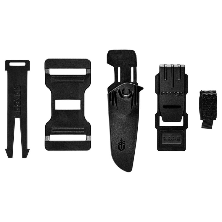Couteau Principle Bushcraft Fixed, lame lisse, noir, Gerber