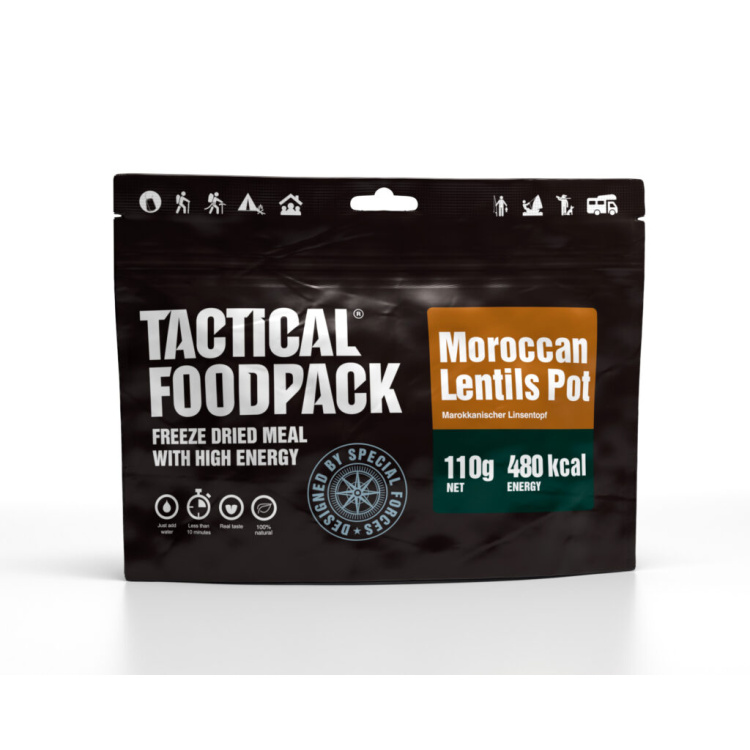 Aliments déshydratés - Lentilles marocaines - Végétalien, Tactical Foodpack