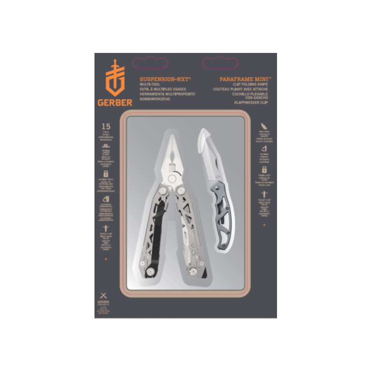 Set pince Suspension-NXT + couteau Mini Paraframe, boîte-cadeau, Gerber