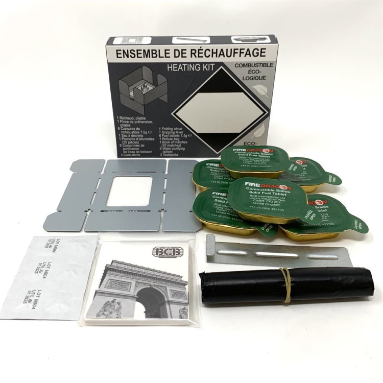 Kit de réchauffage des aliments d'urgence Ration Heating Kit, BCB