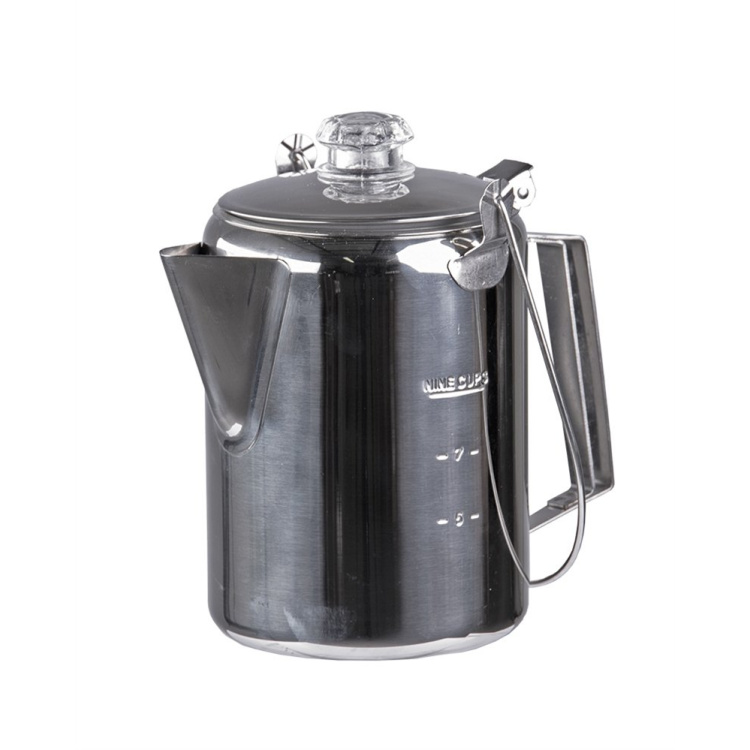 Bouilloire inox avec percolateur pour 9 tasses, Mil-Tec