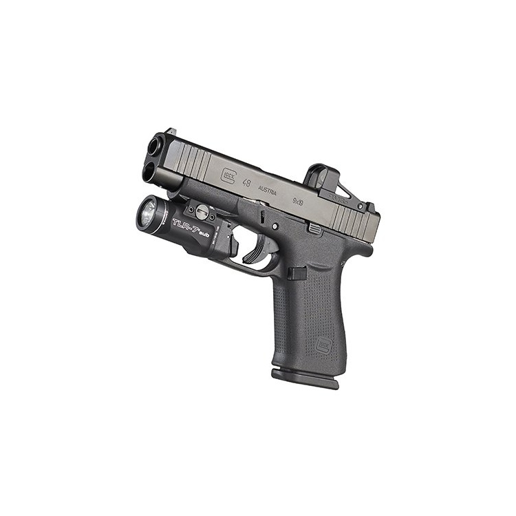 Lampe LED tactique TLR-7 sub pour Glock 43X/48 Rail, 500 lm, Streamlight
