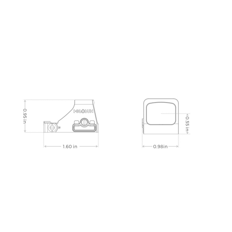 Micro Collimateur Point rouge ouvert HE507K X2 GR, Holosun