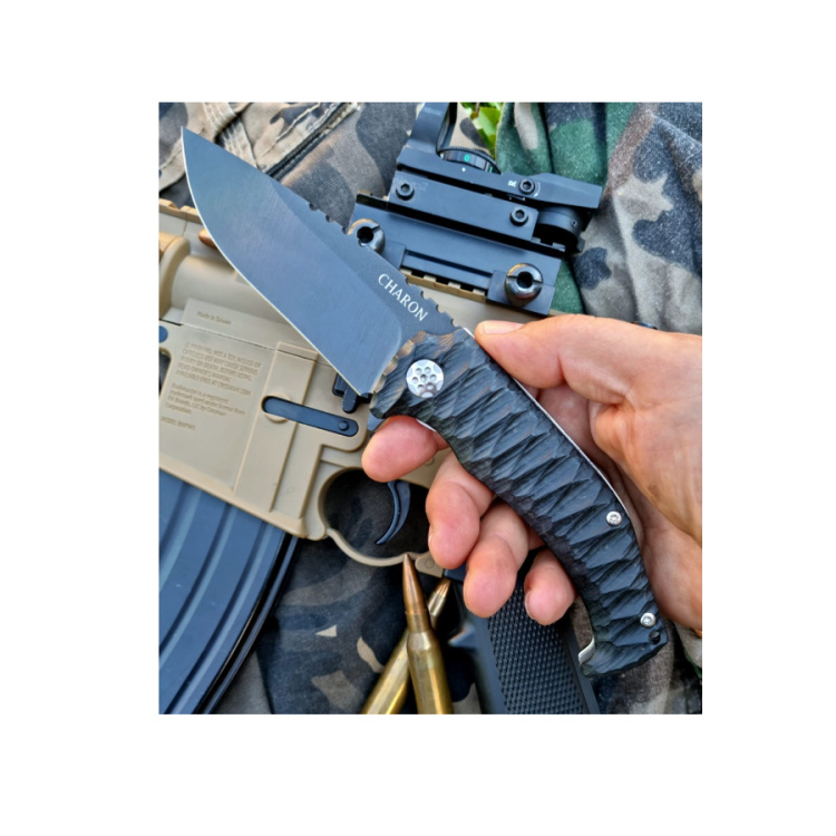 Canif Cháron, Dachs Knives, noir