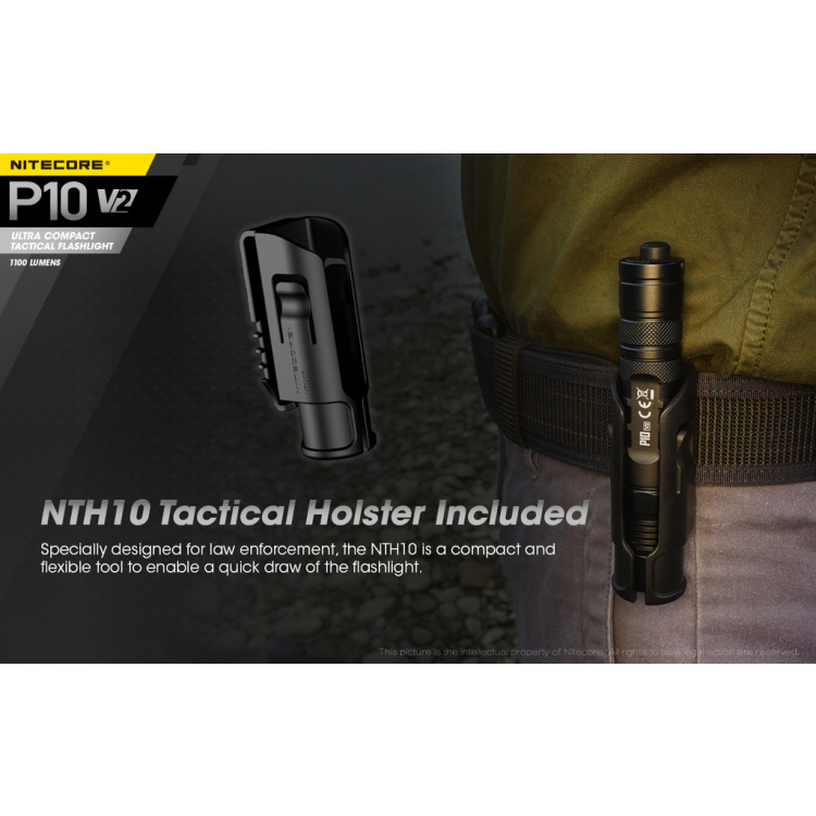 Lampe de poche P10 V2, Nitecore, 1100 lm, set