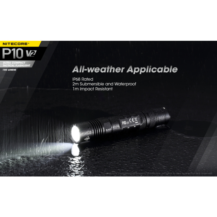 Lampe de poche P10 V2, Nitecore, 1100 lm, set