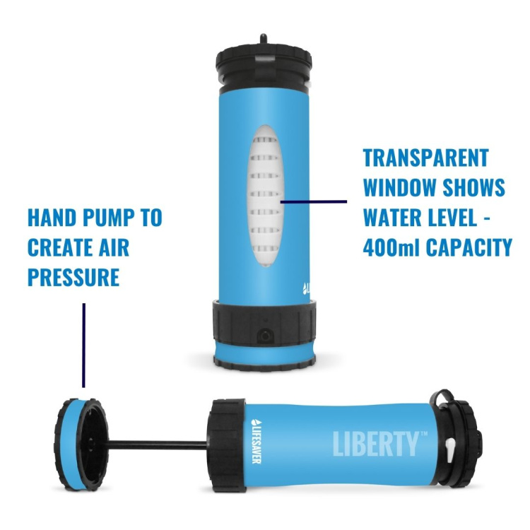 Filtre et bouteille de nettoyage Liberty™, LifeSaver