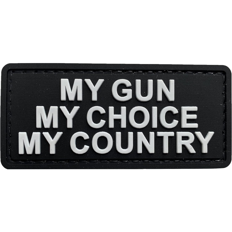 PVC patch My Gun, My Choice, My Country, Noir