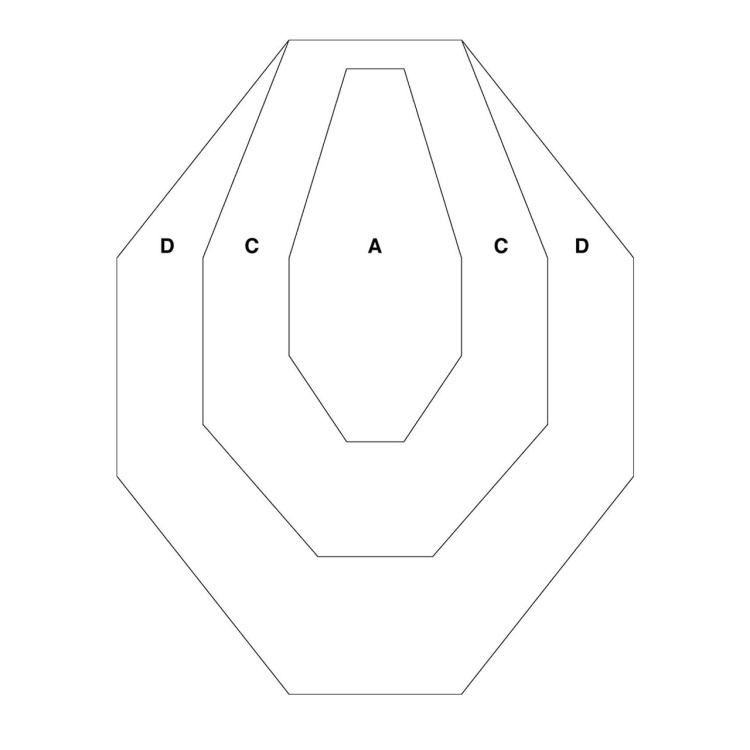 Cible IPSC, 4SHOOTERS, marron-blanc, perforation sur le côté marron, 50 pcs
