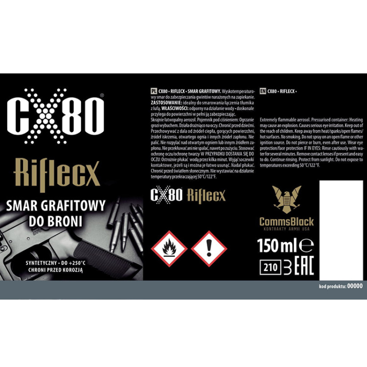 Spray graphite, 150 ml, Riflecx