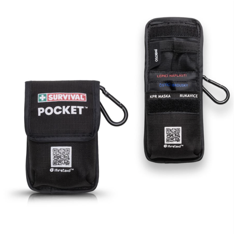 Trousse de premiers secours compacte pour la réanimation cardio-respiratoire (RCR First Aid Kit Pocket CPR, Survival