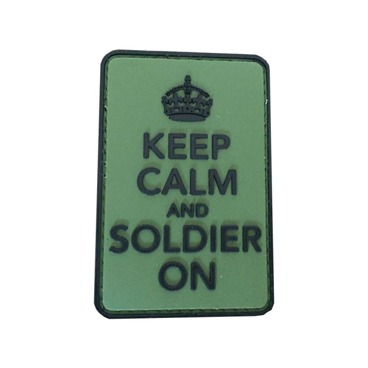 Patch PVC Keep calm and Soldier on