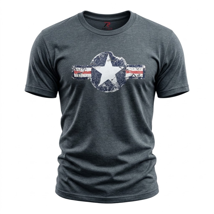 T-shirt homme Army Air Corp, Rothco, bleu