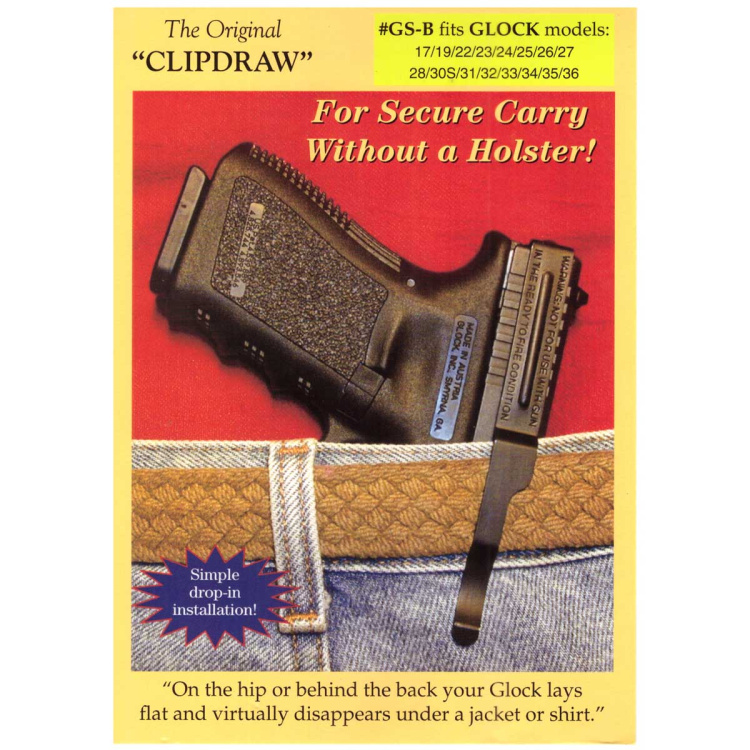 Clipdraw pour le port dissimulé d&#039;un pistolet Glock
