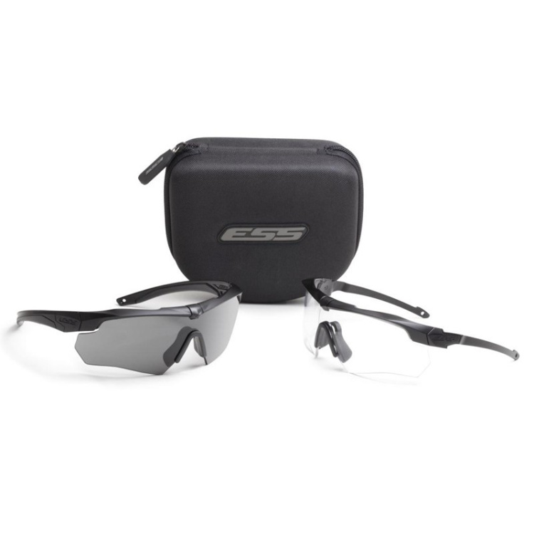 Lunettes balistiques ESS Crossbow Suppressor 2X dans le set, 2 verres de rechange, noir