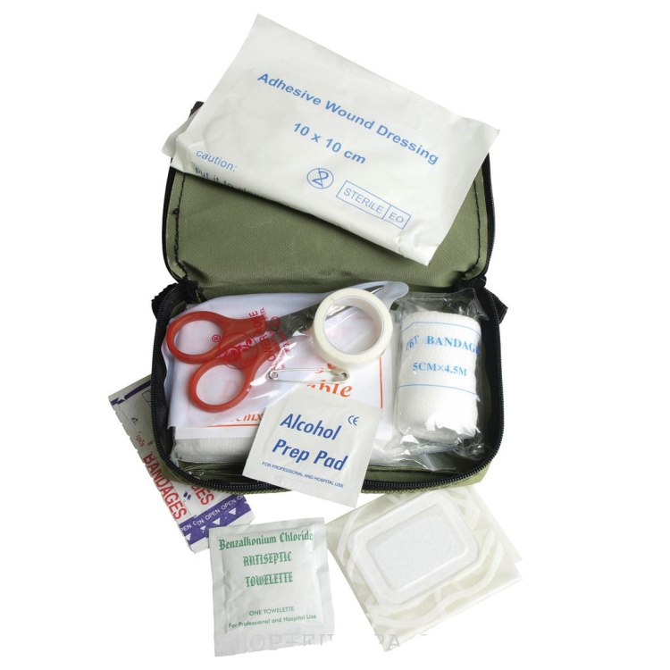 Trousse de secours avec étui, olive, Mil-Tec