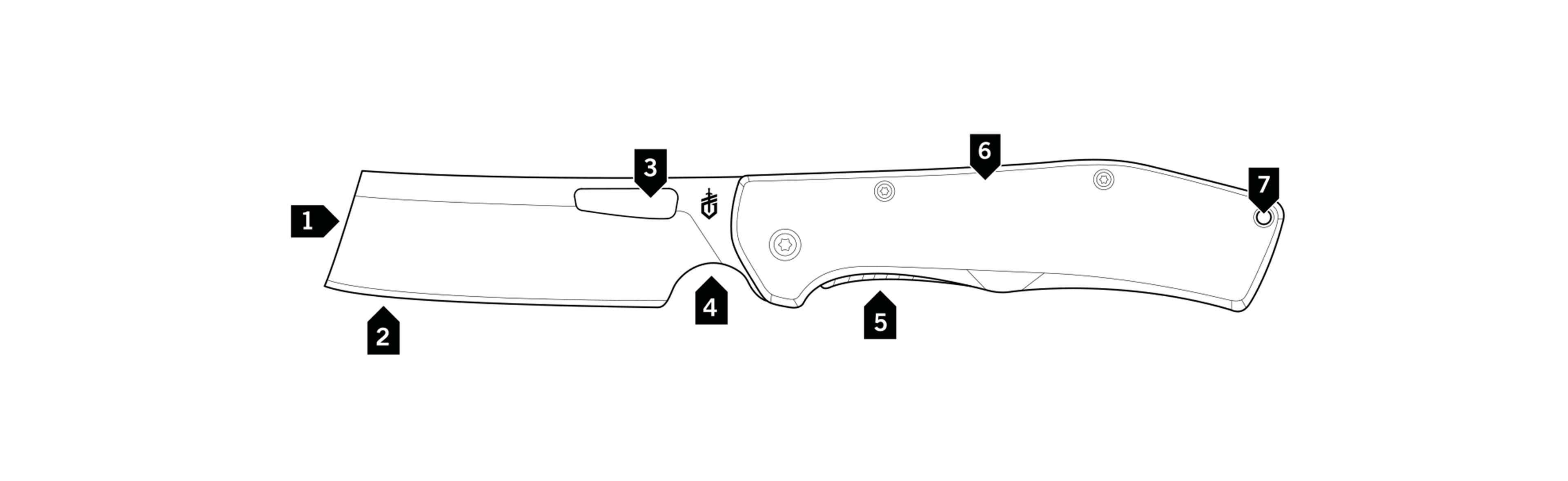 Zavírací nůž Gerber Flatiron Folding Cleaver, G10