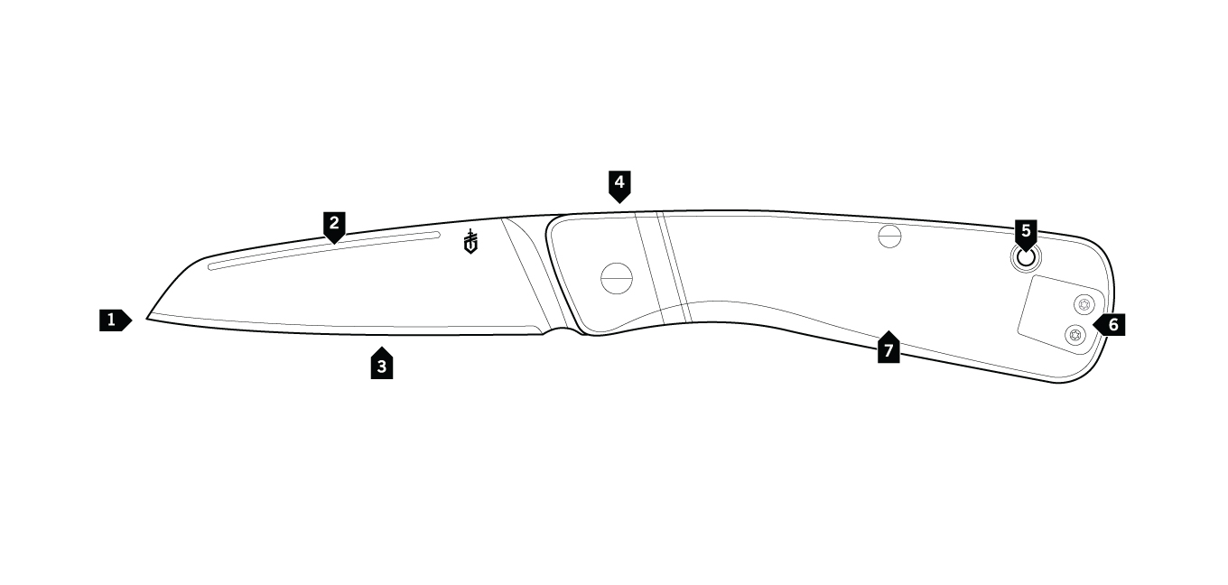 Zavírací nůž Gerber Straightlace Modern Folding, hladké ostří
